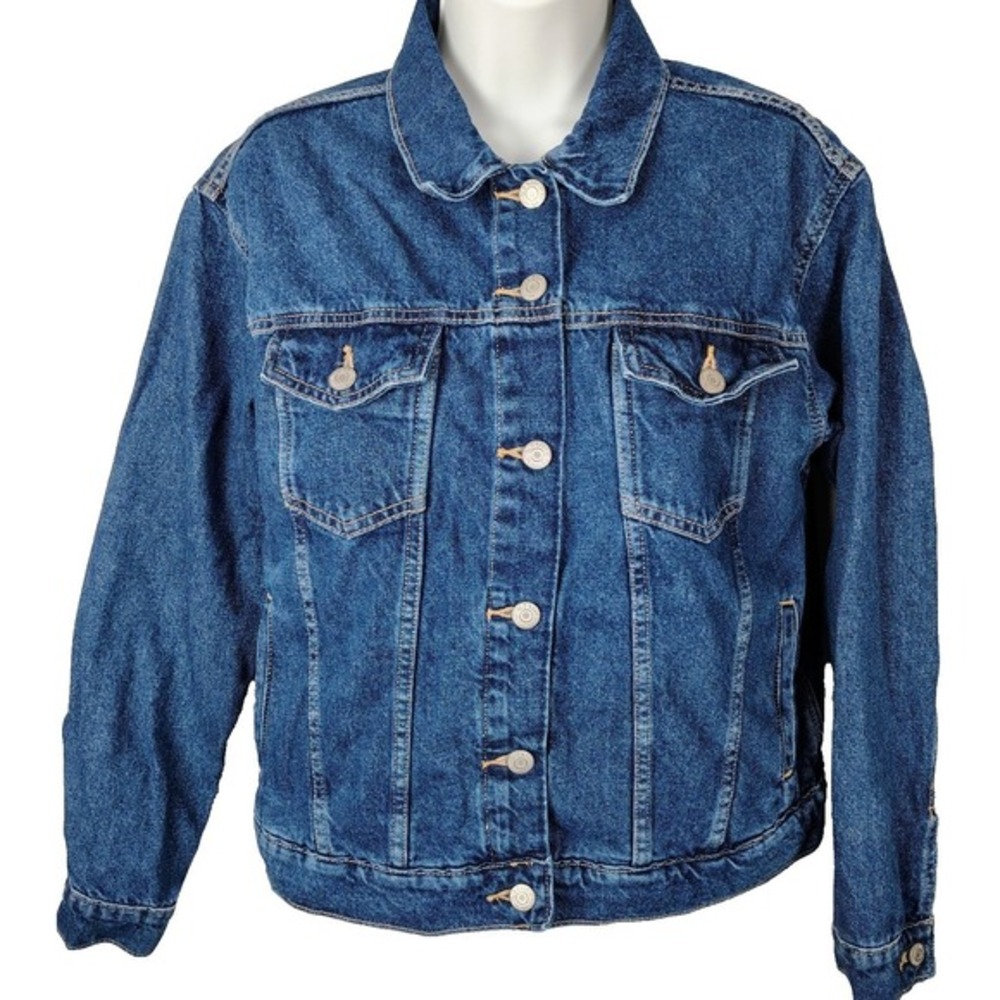Old Navy Medium Jean Jacket Denim‎ Classic trucker cowgirl y2k style euc